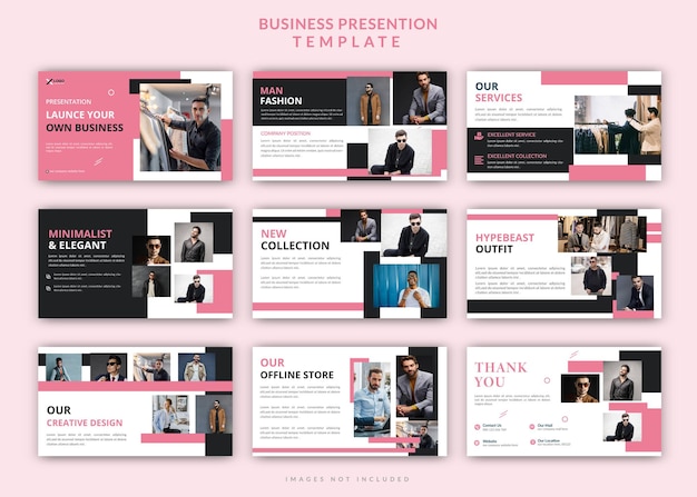 Multipurpose creative modern man fashion powerpoint presentation slide design template