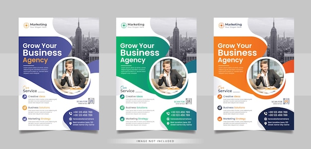 Multipurpose flyer design corporate business brochure cover page template