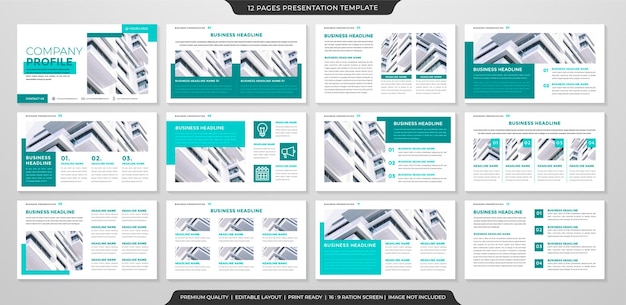 multipurpose presentation template design with clean style and modern layout use for annual report