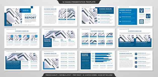 Multipurpose presentation template design with clean style and modern layout