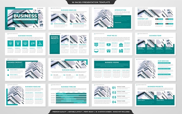 Многоцелевой шаблон презентации с премиальным и минималистским стилем