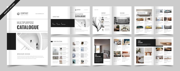 Multipurpose product catalog design magazine design minimalist product brochure