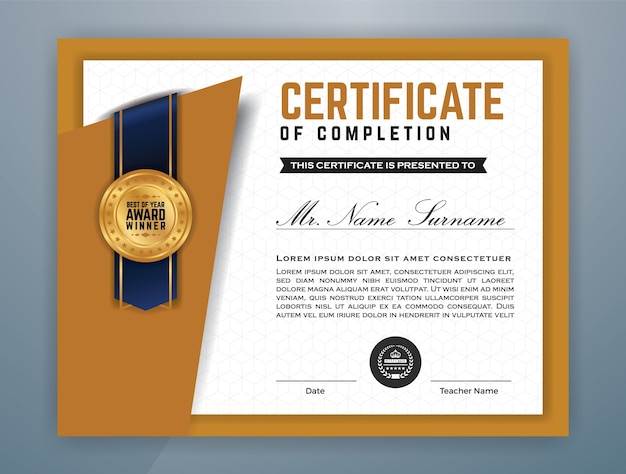 Modello di certificato professionale multiuso