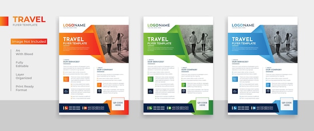 Multipurpose travel flyer template design, travel and tourism poster template layout design