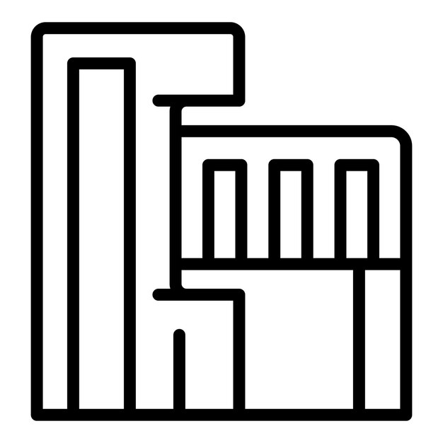 Multistory constructor icon outline vector City block Apartment building