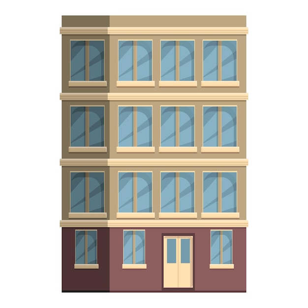 Vector multistory house icon cartoon vector apartment building condo city