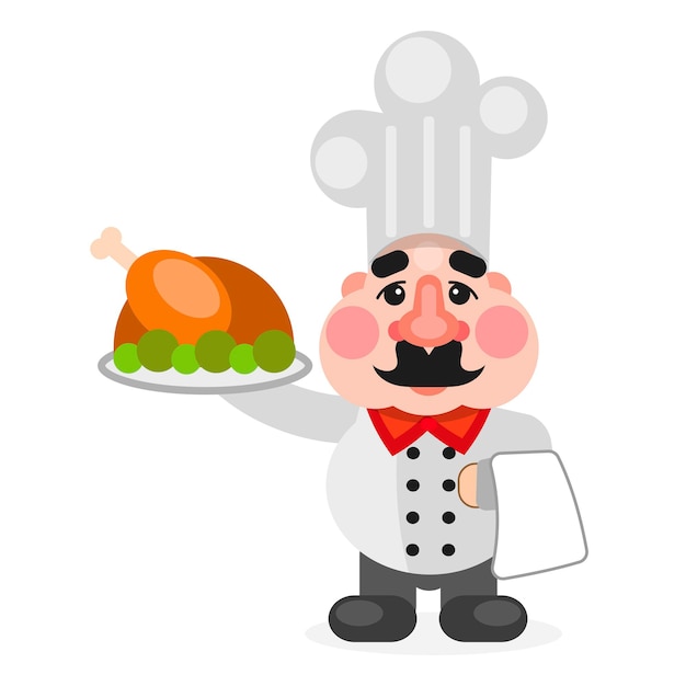 Multitasking Afro-Amerikaanse platte chef-kok. Chef-kok - shiva vector illustratie concept.