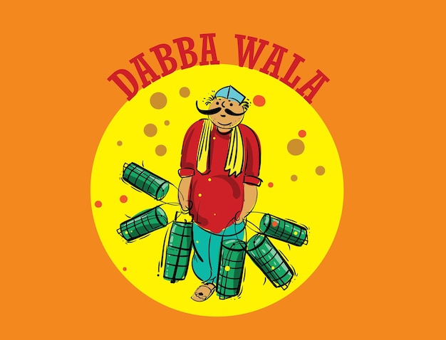 Mumbai street food vector illustration