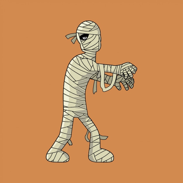 Vector mummie cute cartoon karakter