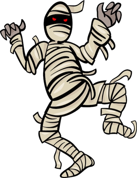 mummie monster cartoon afbeelding