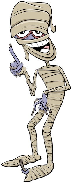 Vector mummy halloween character cartoon illustration