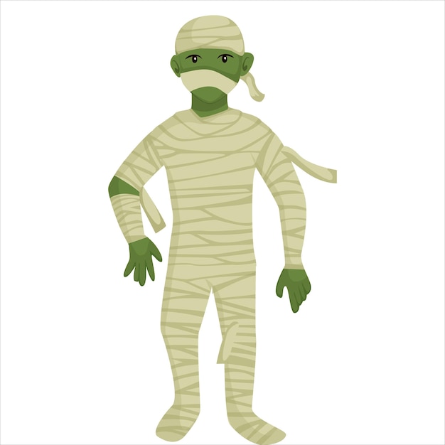 Mummy Halloween Character Design Illustration