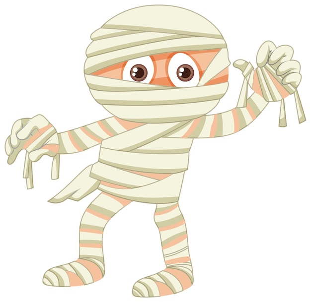 Vector mummy kid cartoon character