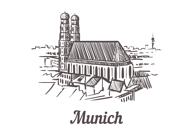 Munich cityscape sketch