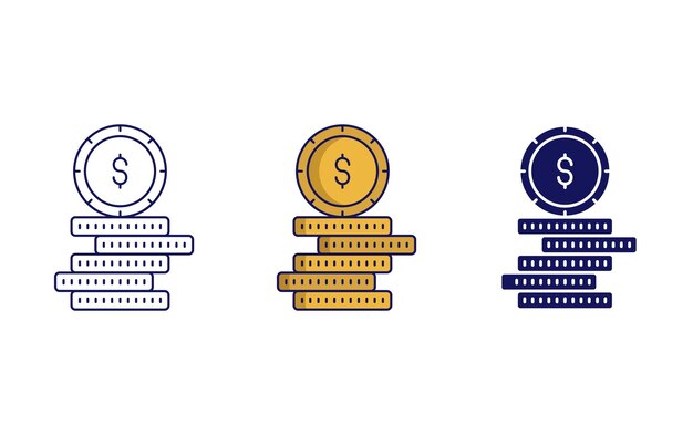 Munt vector pictogram