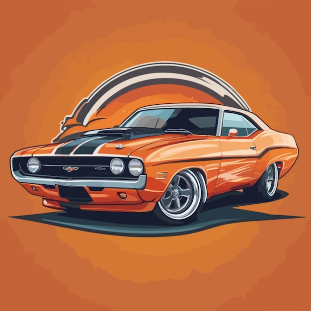 Muscle car cartoon vector