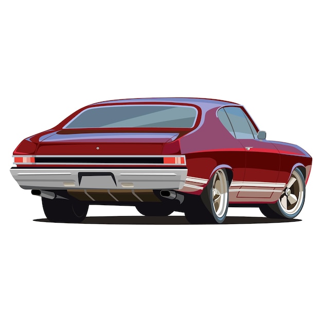 Vector muscle car colour classic fast car