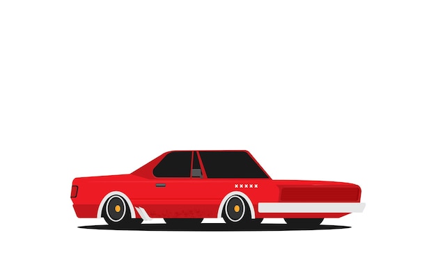 Muscle car Flat stijl vector illustratie