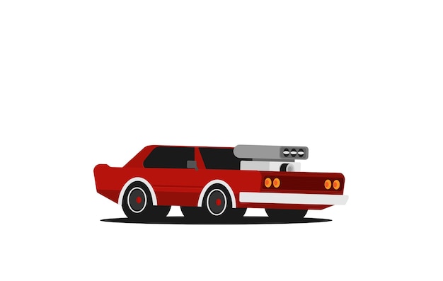 Muscle car flat stijl vector illustratie