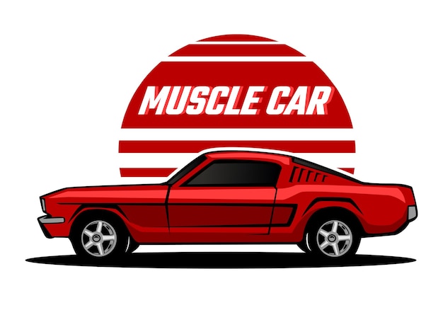 Illustrazione di muscle car