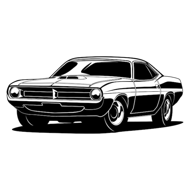 Illustrazione di muscle car