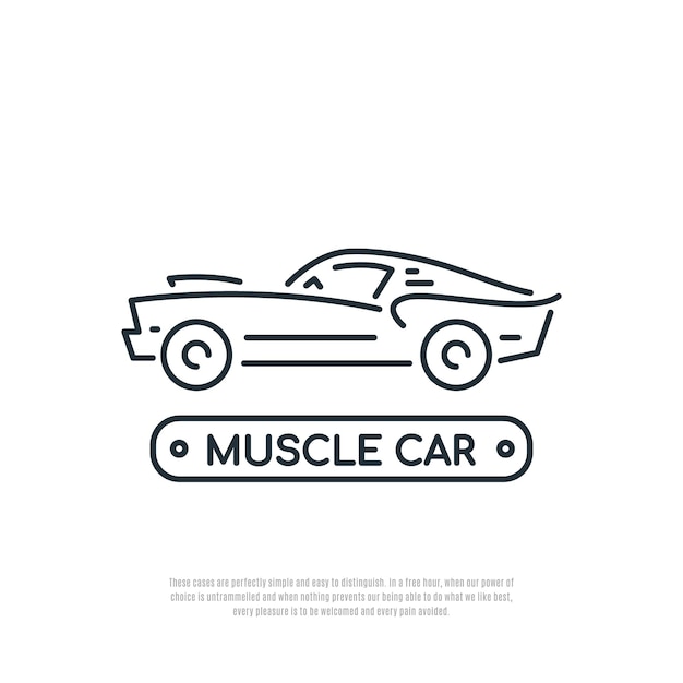 Значок линии Muscle Car