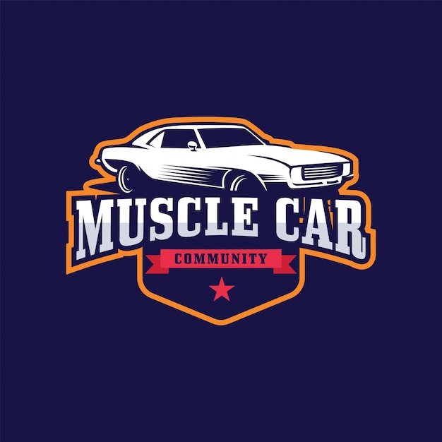 Значок логотипа автомобиля Muscle Car