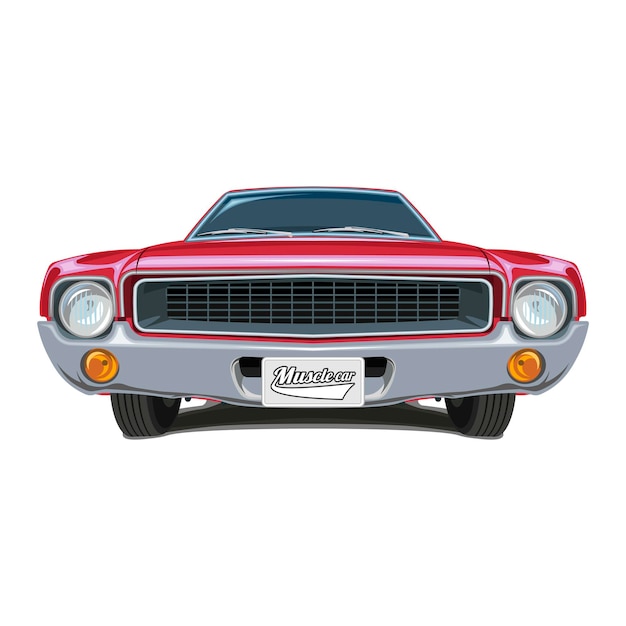 Muscle car retro klassieke illustratie