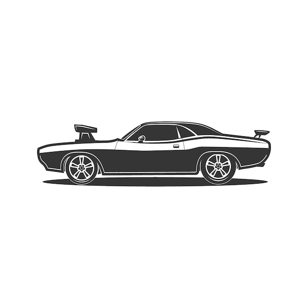 Vector muscle car sport retro vintage vector illustration