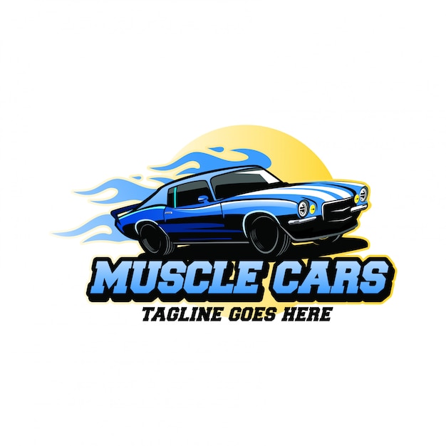 Muscle cars logo design inspiratie