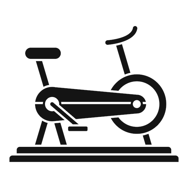 Vector muscle exercise bike icon simple illustration of muscle exercise bike vector icon for web design isolated on white background