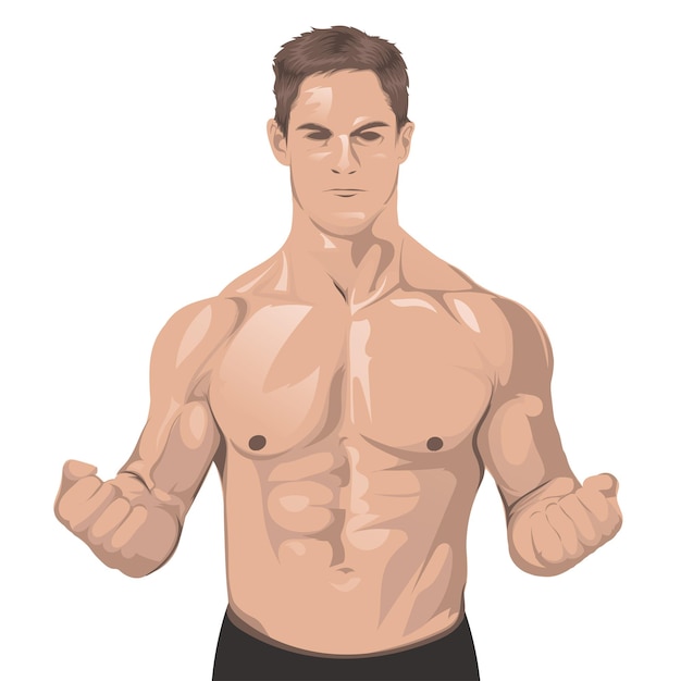 Vector muscle in human body vector illustration