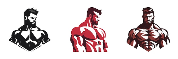 Muscle man logo Vector illustration