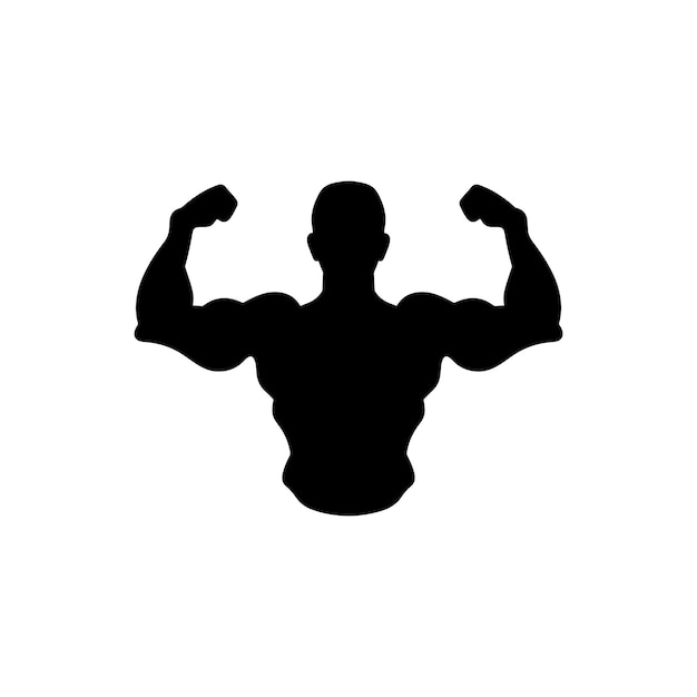 Vector muscle man vector type icon