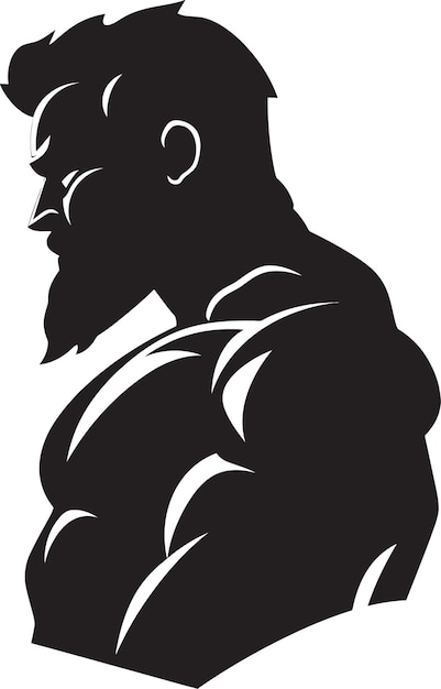 Vector musclewarrior power symbol mightyguard warrior emblem