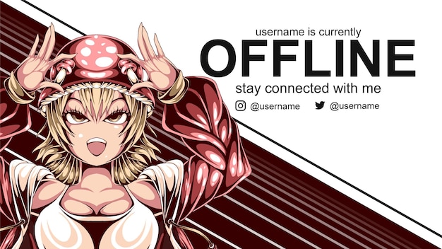Banner offline raccoglitore di funghi per twitch