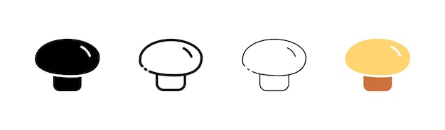 Mushroom Different styles colored mushroom icons Vector icons