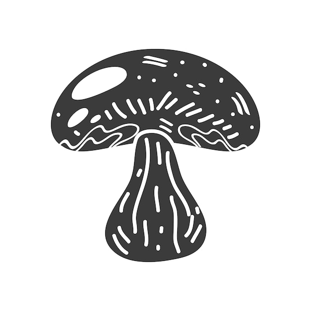 mushroom esoteric colorless icon isolated