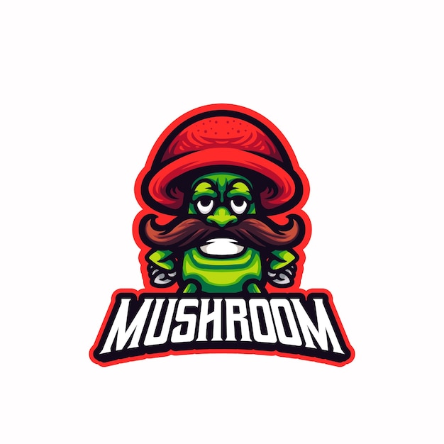 버섯 esport 마스코트 로고 디자인
