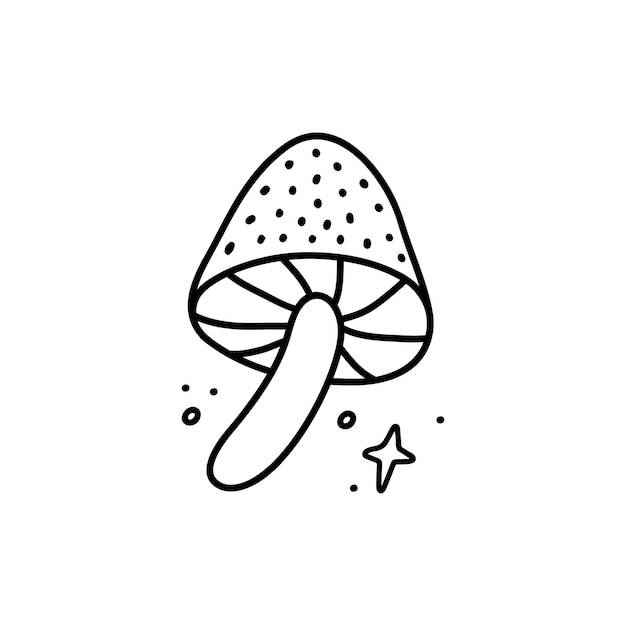 Mushroom icon Amanita Vector illustration isolated on white background