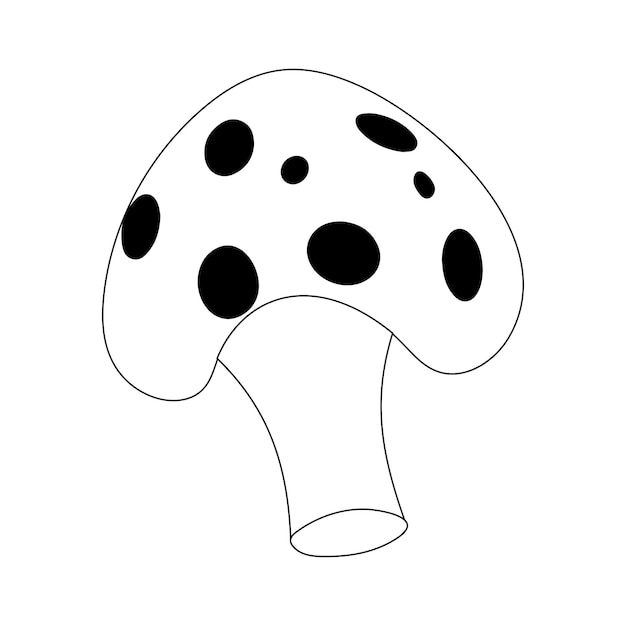 Mushroom icon illustration Cartoon vector mushrooms clipart Vector isolated on white background