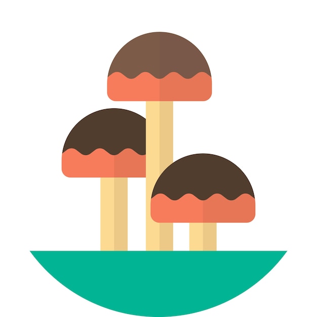 Illustrazione di funghi in stile minimal