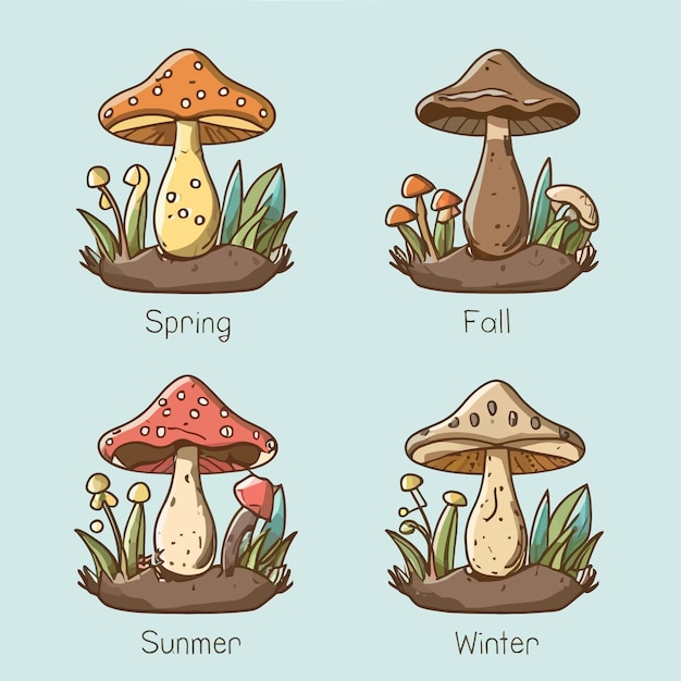 Vector mushroom illustration