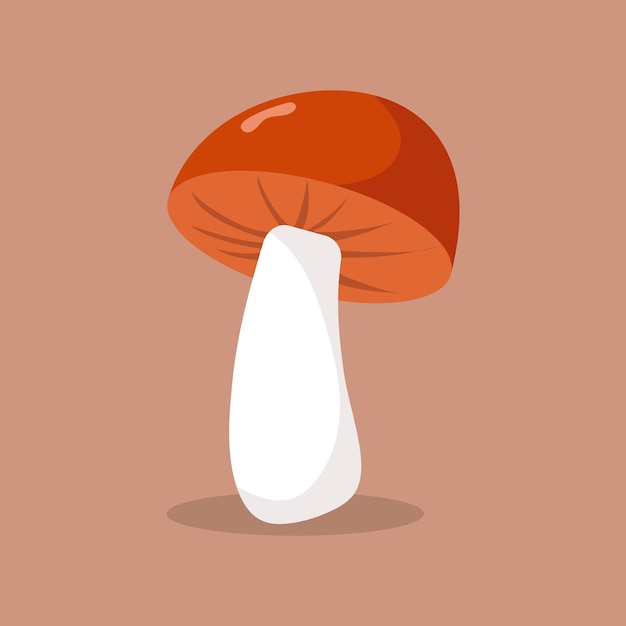 Mushroom isolated on a beige background