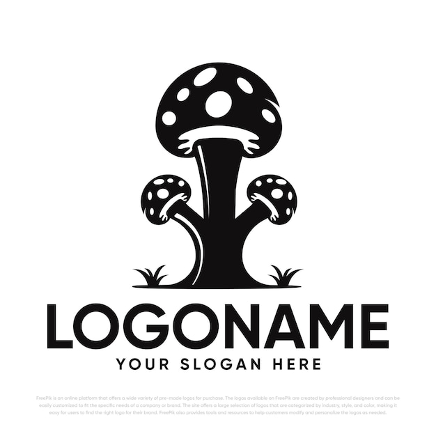Progettazione del logo del fungo