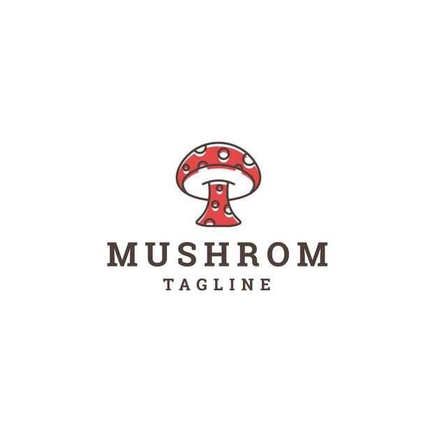 Mushroom logo icon design template