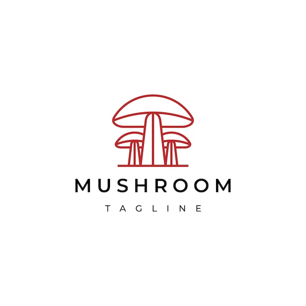 Mushroom logo icon design template