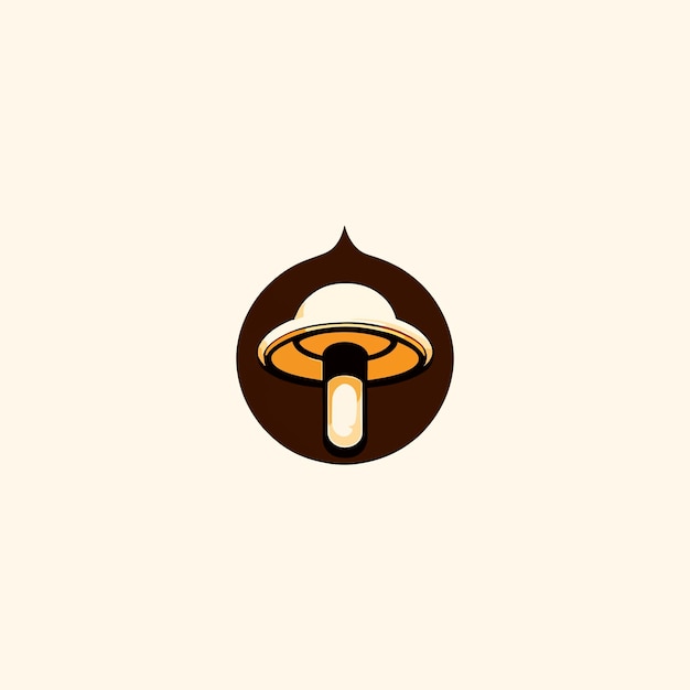 mushroom logo in isolated background