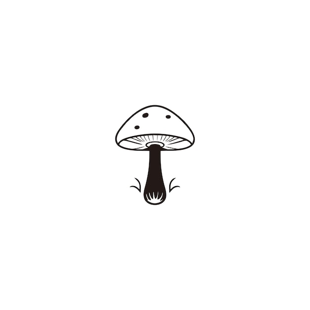 mushroom logo mushroom silhouette vector illustration mushroom food consumption symbol design