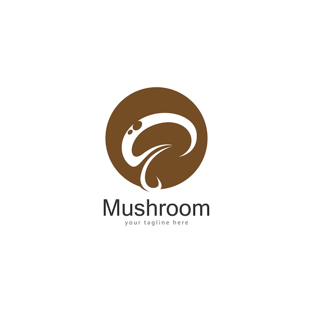 Mushroom logo vector design template